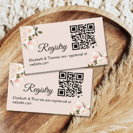 Cartão De Informações Creamy Rose Garden Bridal Celebration