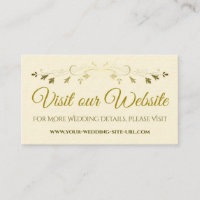 Creme Dourado de Website de Casamento Elegante