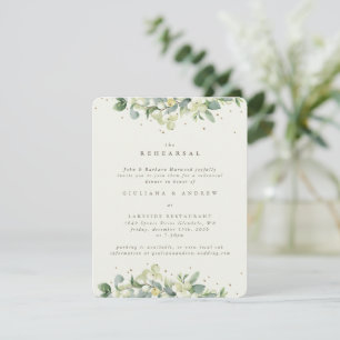 Cartão De Informações Creme Snowberry+Eucalyptus Protesto de Casamento