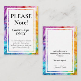 Cartão De Informações Cresce SOMENTE Sangue Eéreo