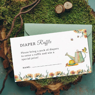 Cartão De Informações Crescendo com Fralda de amor Raffle