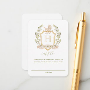 Cartão De Informações Crest de Carruagem bebê Gabinete de Raffle Frald