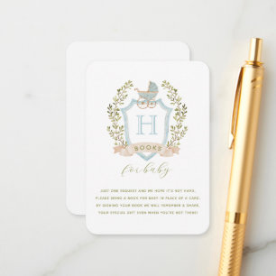 Cartão De Informações Crest de Carruagem bebê Livros para o receptácul