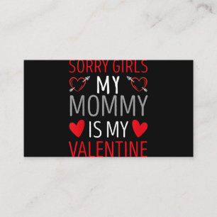 Cartão De Informações Crianças Desculpem Meninas Minha Mamãe É Minha Nam