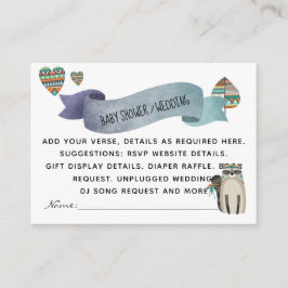 Cartão De Informações Criar Cadernos de Eventos - Animais Da Floresta