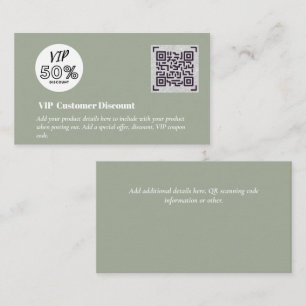 Cartão De Informações Criar Códigos QR do Pacote de Desconto VIP do Clie