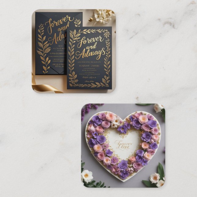 Cartão De Informações Crie a primeira impressão perfeita casada (Frente/Verso)