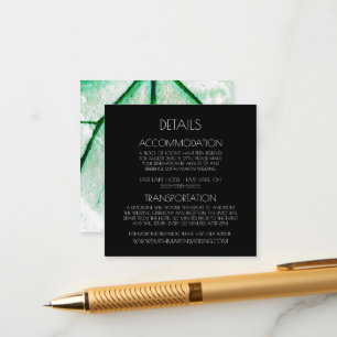 Cartão De Informações Crie a sua folha verde personalizada negativa