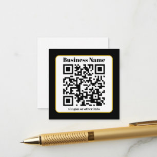 Cartão De Informações Crie Seu Próprio Código QR Borda Preta Branca Do