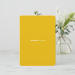 Cartão De Informações Crie Seu Próprio Design Amarelo Personalizado