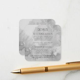 Cartão De Informações Crie seu próprio Marble de Aquarela Personalizado