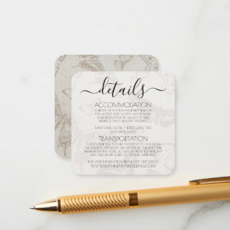 Cartão De Informações Crie Seu Próprio Padrão De Borboleta Vintage