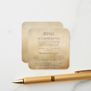 Cartão De Informações Crie Seu Próprio Papel Personalizado Sepia Vintage