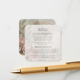 Cartão De Informações Crie Suas Próprias Flores de Papel Rústico Vintage