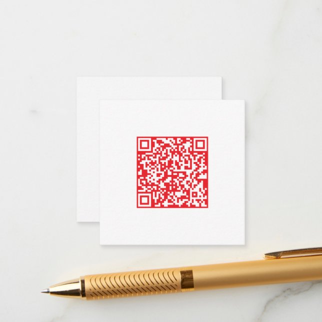 Cartão De Informações Crie um código QR vermelho digitalizável (editável (Frente/Verso In Situ)
