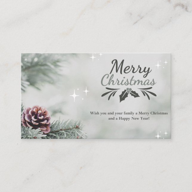 Cartão De Informações crishtmas card,enclosure card (Frente)