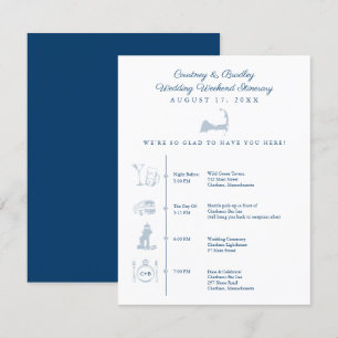 Cartão De Informações Cronograma do Itinerário da Recepção de Casamento 