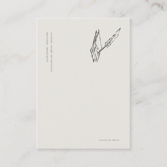 Cartão De Informações Crow-quilled page- Regency Correspondence (Frente)