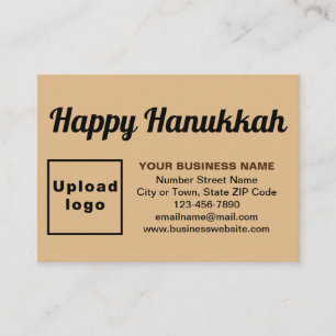Cartão De Informações Cumprimentos de Hanukkah Empresariais em Marrom Cl