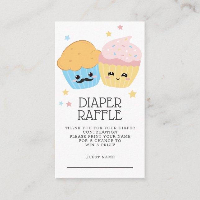 Cartão De Informações Cupcake ou Muffin Estúpido (Frente)