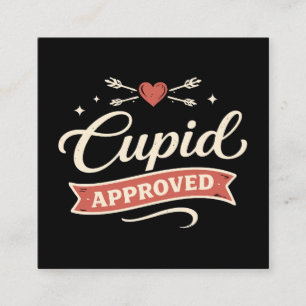 Cartão De Informações Cupido Aprovado Funny Valentine