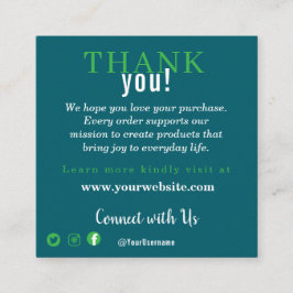 Cartão De Informações Customer Appreciation Business Note Card