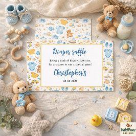 Cartão De Informações Cute Baby Clothes & Toys Boy Baby Shower