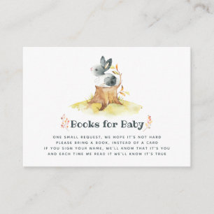 Cartão De Informações Cute Bunny Autumn - Livro de Solicitação de Presen