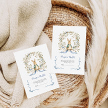 Cute Coelhinho Aquarela Grinalda Diaper Raffle 