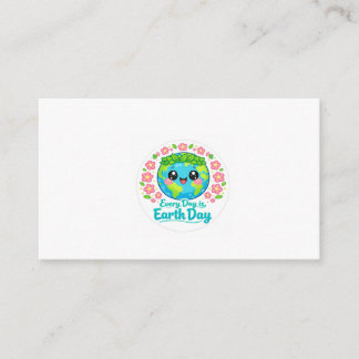 Cartão De Informações Cute Earth Day Enclosure Card
