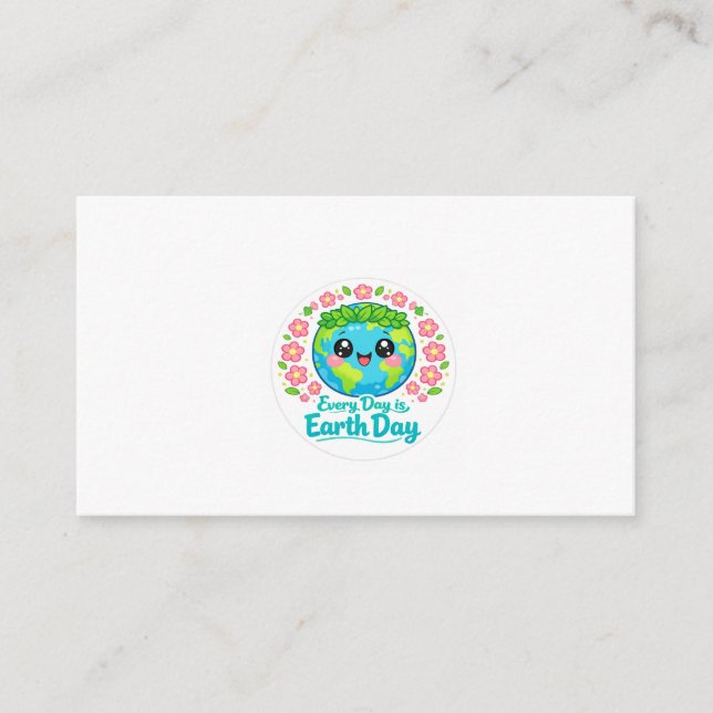 Cartão De Informações Cute Earth Day Enclosure Card (Frente)