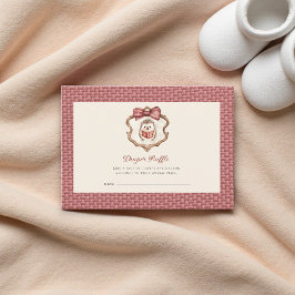 Cartão De Informações Cute Hedgehog Baby Shower Diaper Raffle