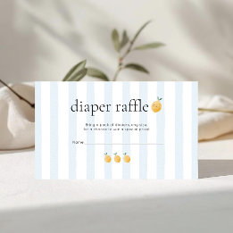 Cartão De Informações Cute Lemon Citrus Baby Shower Diaper Raffle