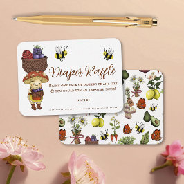 Cartão De Informações Cute Little Sprout Baby Shower Diaper Raffle