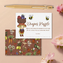 Cartão De Informações Cute Little Sprout Baby Shower Diaper Raffle