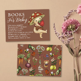 Cartão De Informações Cute Little Sprout Books for Baby Shower Request