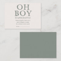 Cute Oh Boy Green Dots Minimal Diaper Raffle