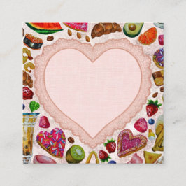 Cartão De Informações Cute Pastry Confections Sweets