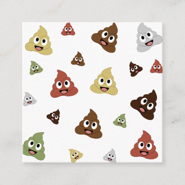 Cartão De Informações Cute Poop emoji ideias engraçadas de presentes (Frente)