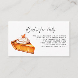 Cartão De Informações Cutie Pumpkin Fall Chá de fraldas Livros para Bebê