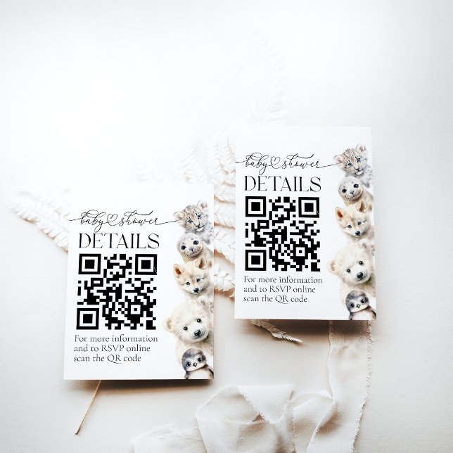 Cartão De Informações Dados relativos ao Chá de fraldas neutro por sexo  (Criador carregado)