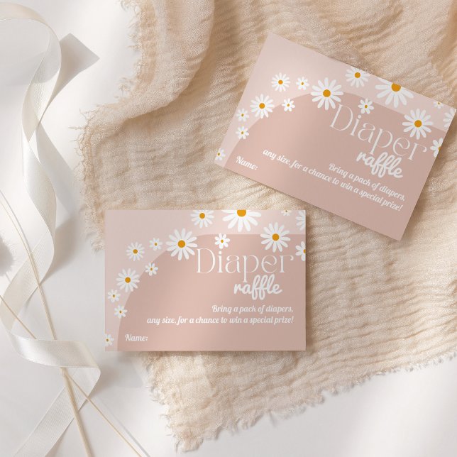 Cartão De Informações Daisy Baby in blogue Boho Girl Chá de fraldas (Criador carregado)