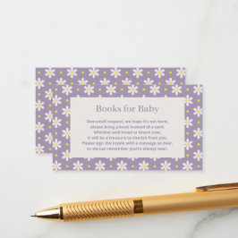 Cartão De Informações Daisy Baby Shower Book Request