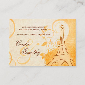Cartão De Informações Damask Parisienne: Site de Casamento de Especiaria