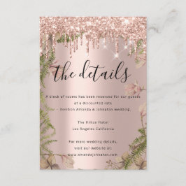 Cartão de Informações de Acompanhamento Detalhes d