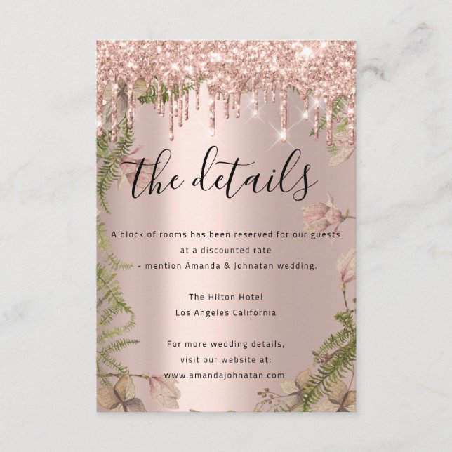 Cartão de Informações de Acompanhamento Detalhes d (Frente)