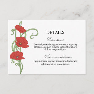 Cartão de Informações de Casamento