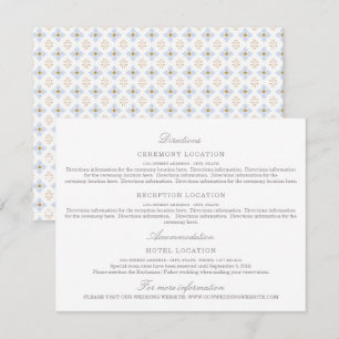Cartão de Informações de Casamento com Peônias Mod