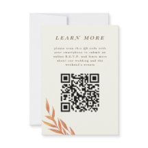 Cartão de Informações de Casamento de Ramificação 