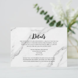 Cartão de Informações de Casamento de Roteiro Mode